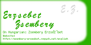 erzsebet zsembery business card